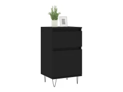 Aparadores 2 uds madera de ingeniería negro 40x35x70 cm ES43083