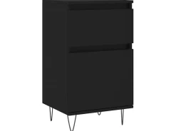 Aparadores 2 uds madera de ingeniería negro 40x35x70 cm ES43083