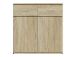 Aparadores 2 uds madera de ingeniería roble Sonoma 79x38x80 cm ES120401