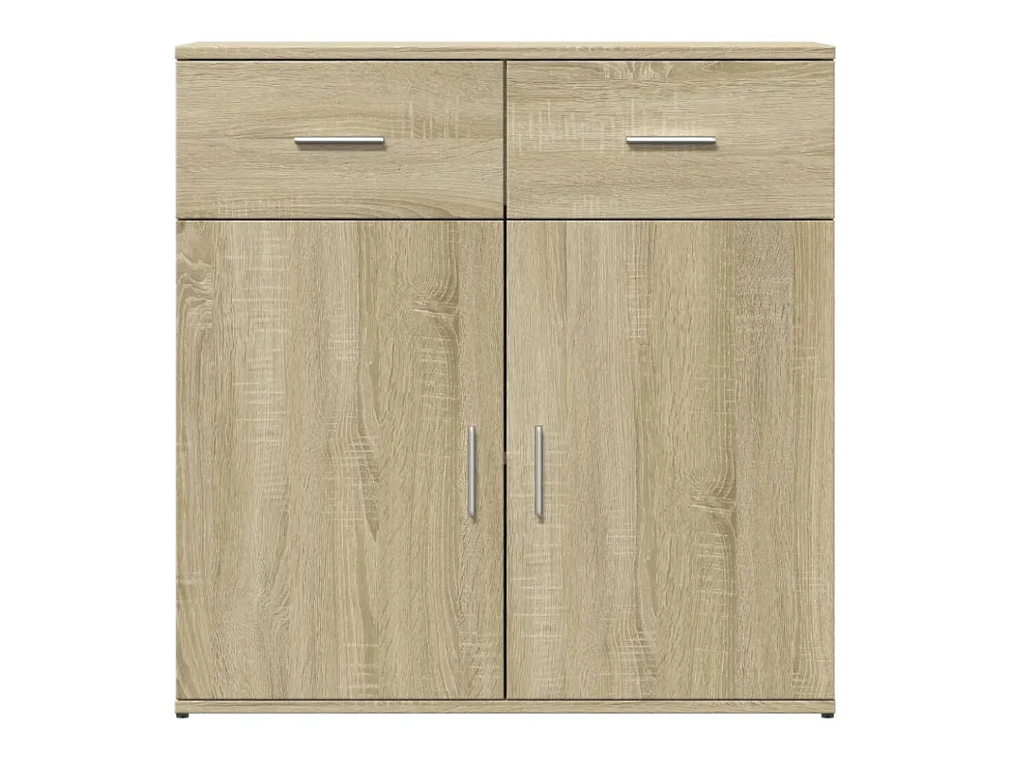 Aparadores 2 uds madera de ingeniería roble Sonoma 79x38x80 cm ES120401