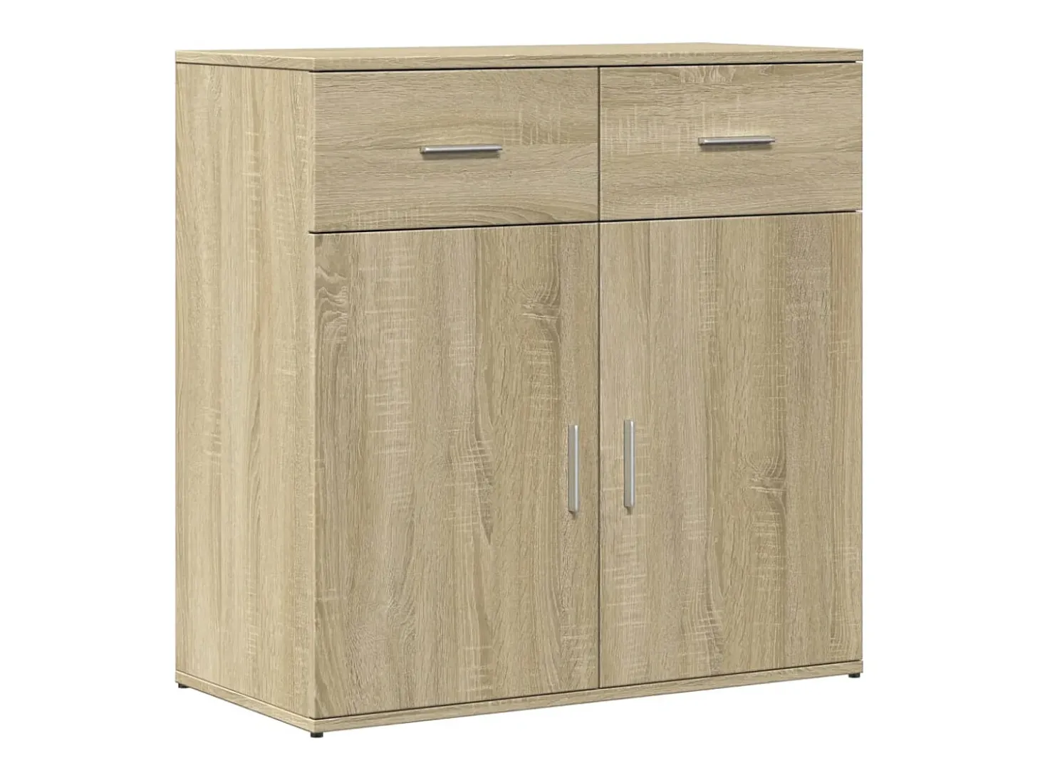 Aparadores 2 uds madera de ingeniería roble Sonoma 79x38x80 cm ES120401
