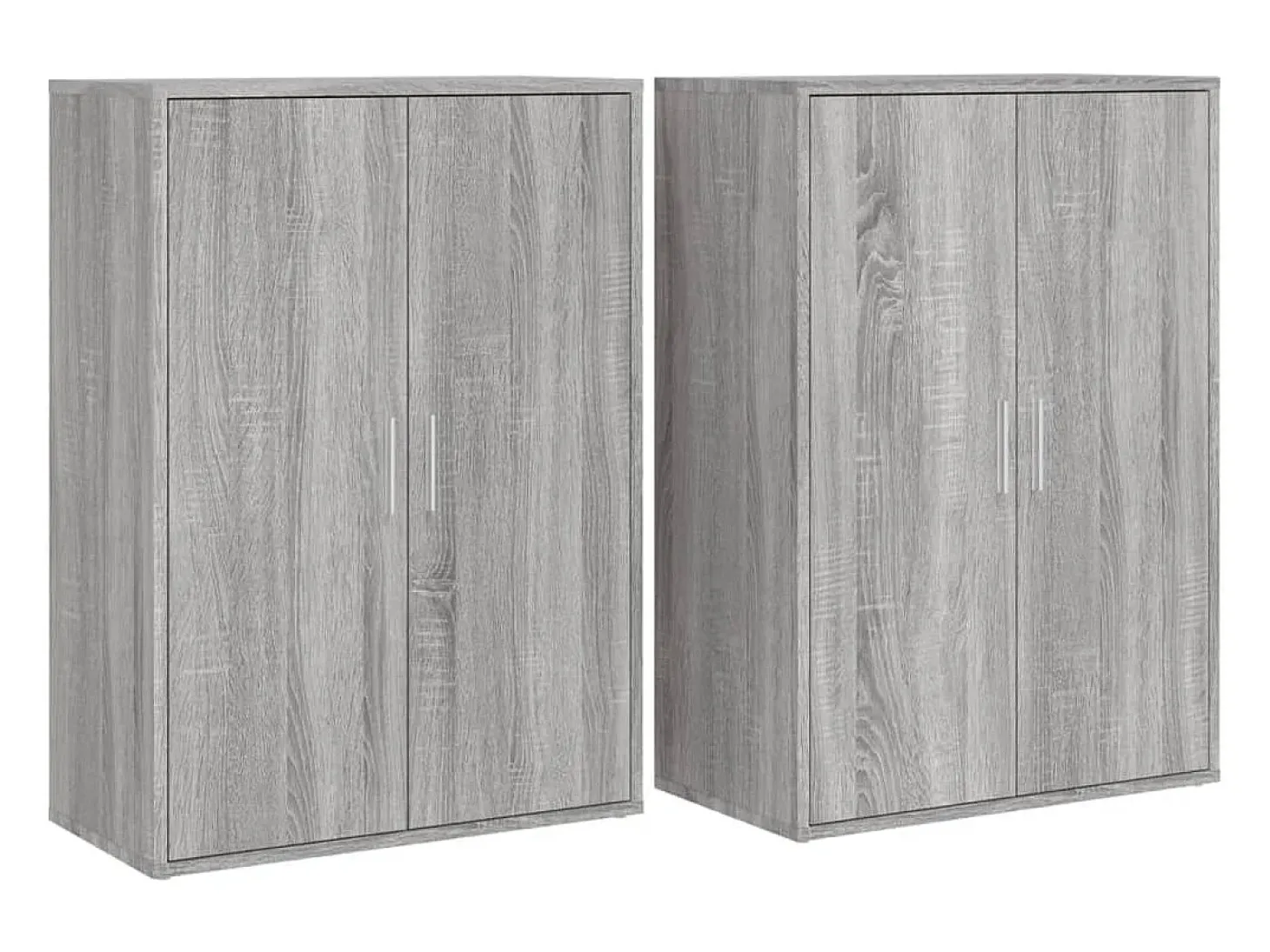 Aparadores 2 uds madera de ingeniería gris Sonoma 60x31x84 cm