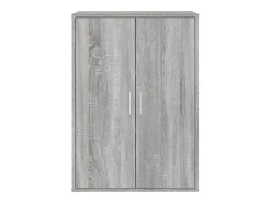 Aparadores 2 uds madera de ingeniería gris Sonoma 60x31x84 cm