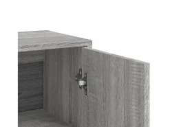 Aparadores 2 uds madera de ingeniería gris Sonoma 60x31x84 cm