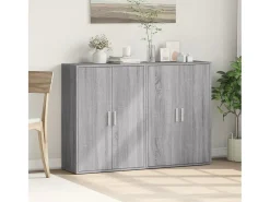 Aparadores 2 uds madera de ingeniería gris Sonoma 60x31x84 cm