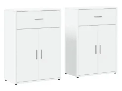 Aparadores 2 uds madera de ingeniería blanco 60x30x84 cm ES300290