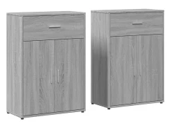 Aparadores 2 uds madera de ingeniería gris Sonoma 60x30x84 cm ES829023