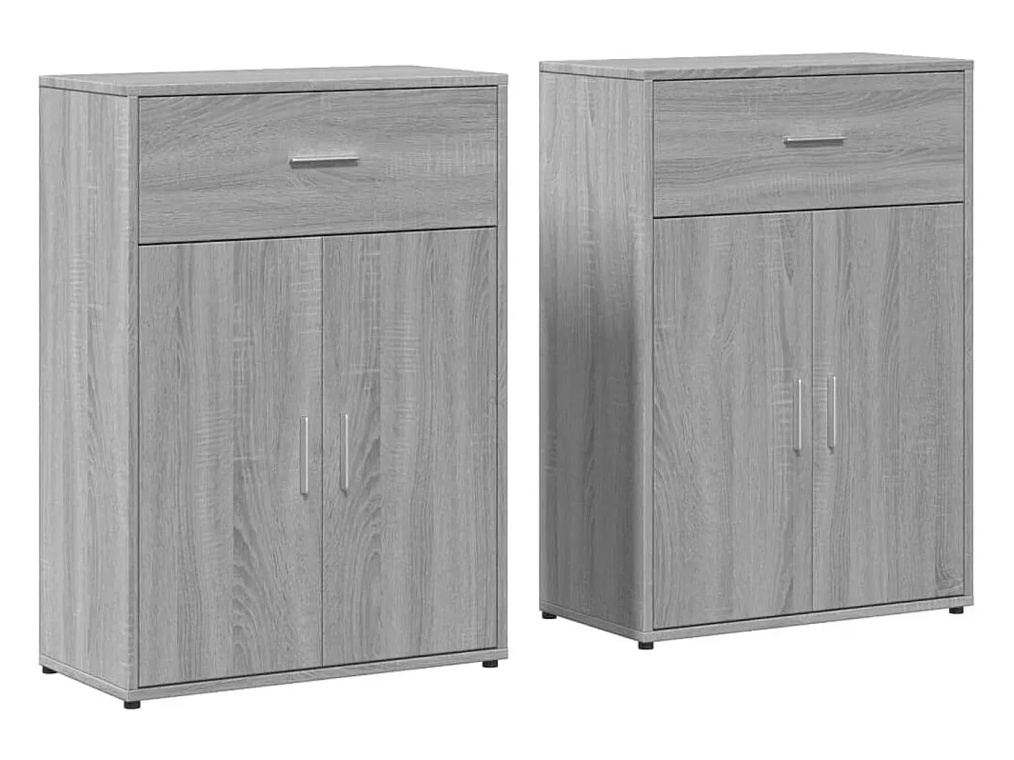 Aparadores 2 uds madera de ingeniería gris Sonoma 60x30x84 cm ES829023