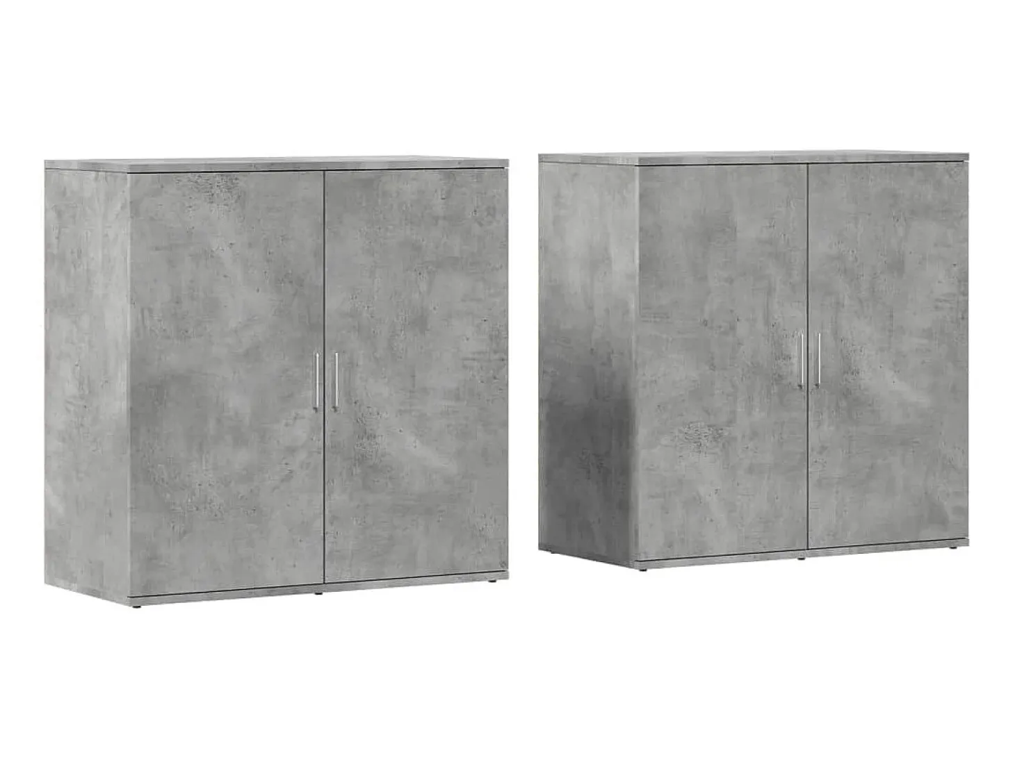 Aparadores 2 uds madera de ingeniería gris hormigón 79x38x80 cm ES484251