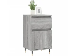 Aparadores 2 uds madera de ingeniería gris Sonoma 40x35x70 cm ES43906