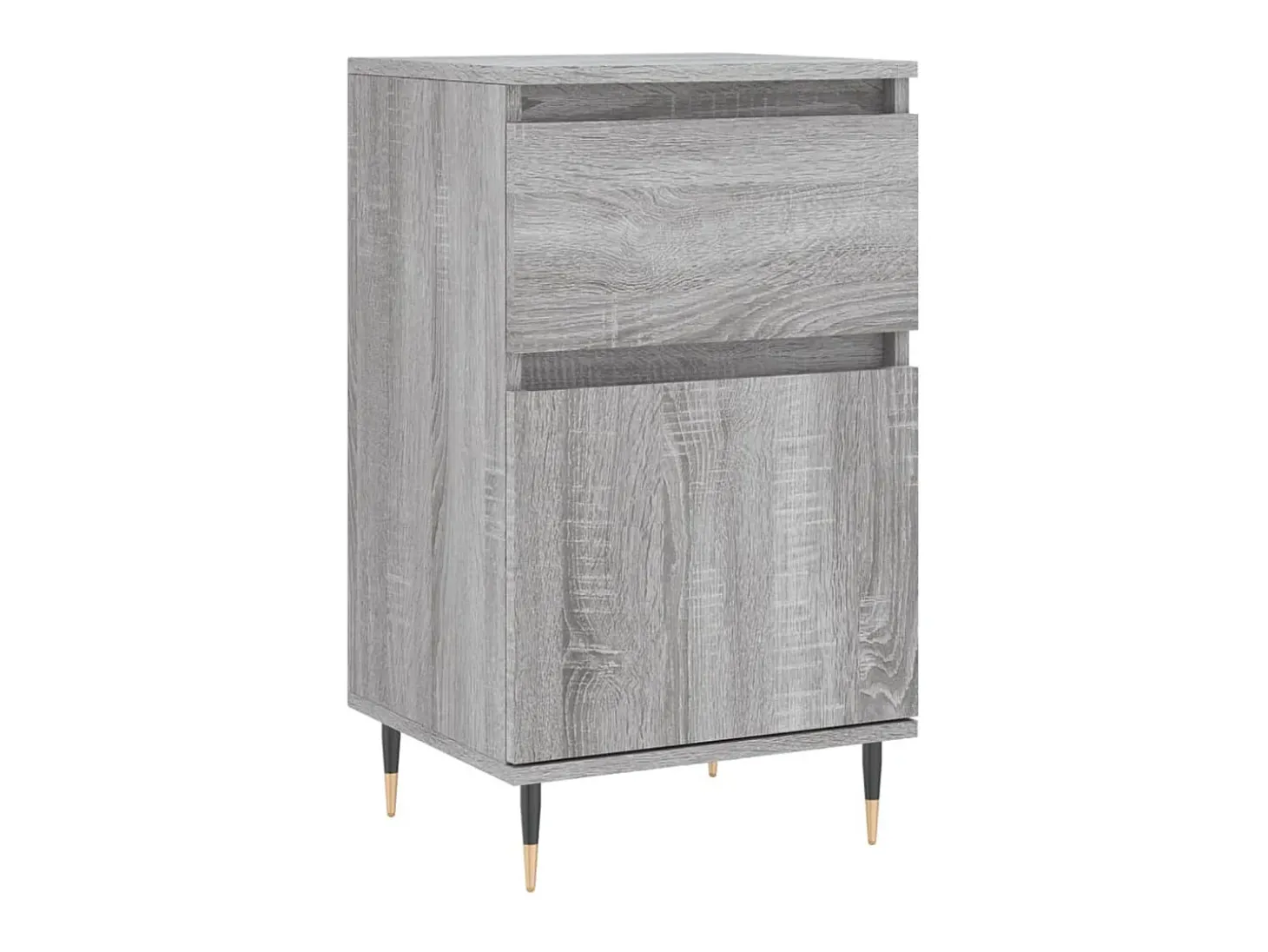 Aparadores 2 uds madera de ingeniería gris Sonoma 40x35x70 cm ES43906