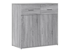 Aparadores 2 uds madera de ingeniería gris Sonoma 79x38x80 cm