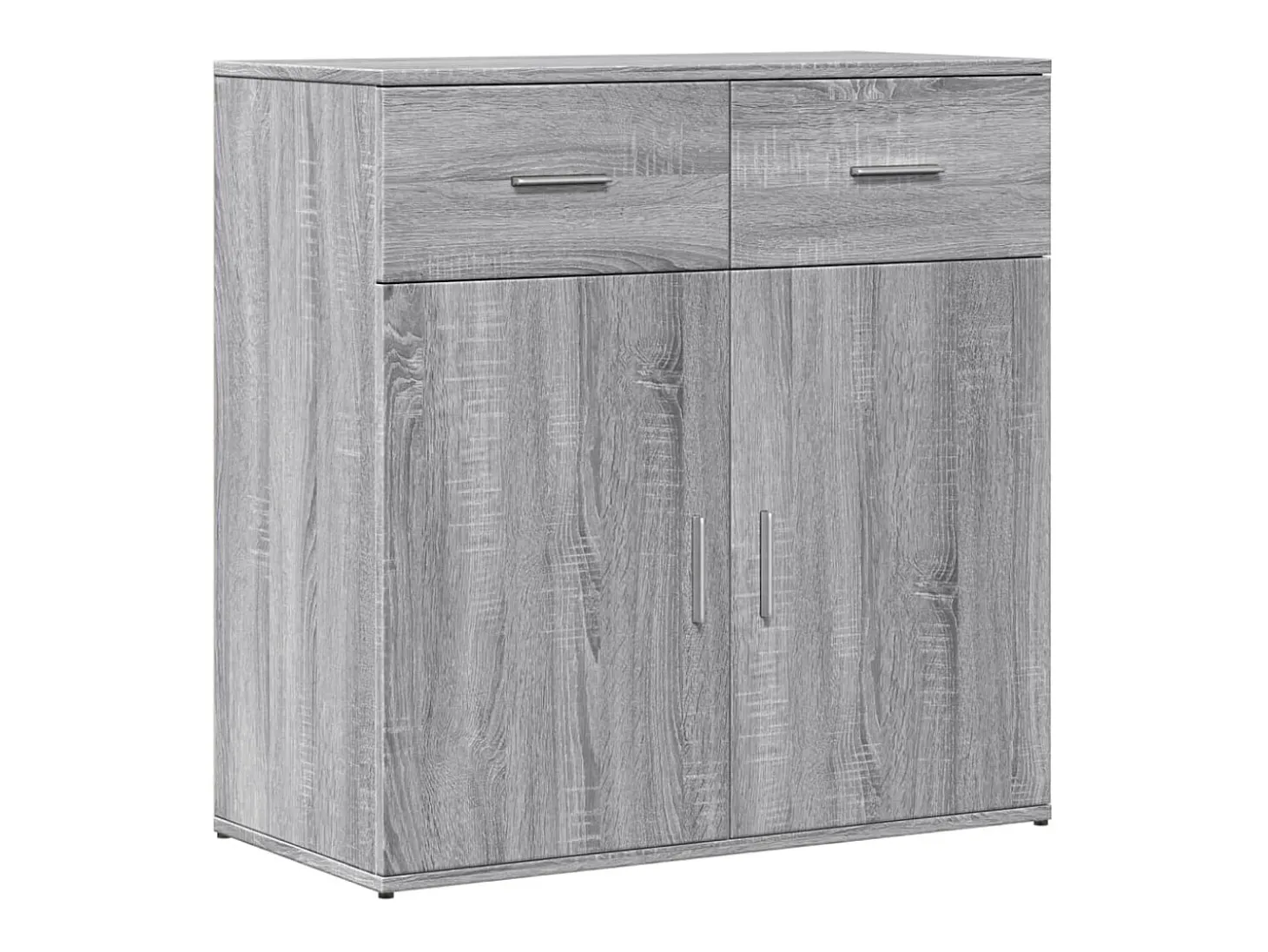 Aparadores 2 uds madera de ingeniería gris Sonoma 79x38x80 cm
