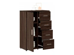 Aparadores 2 uds madera de ingeniería marrón roble 60x31x84 cm