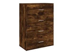 Aparadores 2 uds madera de ingeniería roble ahumado 60x31x84 cm ES360959