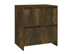 Aparadores 2 uds madera de ingeniería roble ahumado 70x41x75 cm ES80101