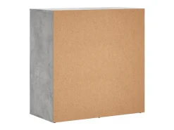 Aparadores 2 uds madera de ingeniería gris hormigón 79x38x80 cm