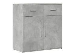 Aparadores 2 uds madera de ingeniería gris hormigón 79x38x80 cm