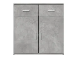 Aparadores 2 uds madera de ingeniería gris hormigón 79x38x80 cm