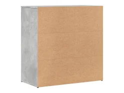 Aparadores 2 uds madera de ingeniería gris hormigón 79x38x80 cm