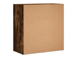 Aparadores 2 uds madera de ingeniería roble ahumado 79x38x80 cm