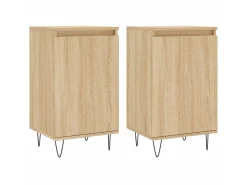 Aparadores 2 uds madera de ingeniería roble Sonoma 40x35x70 cm ES62871