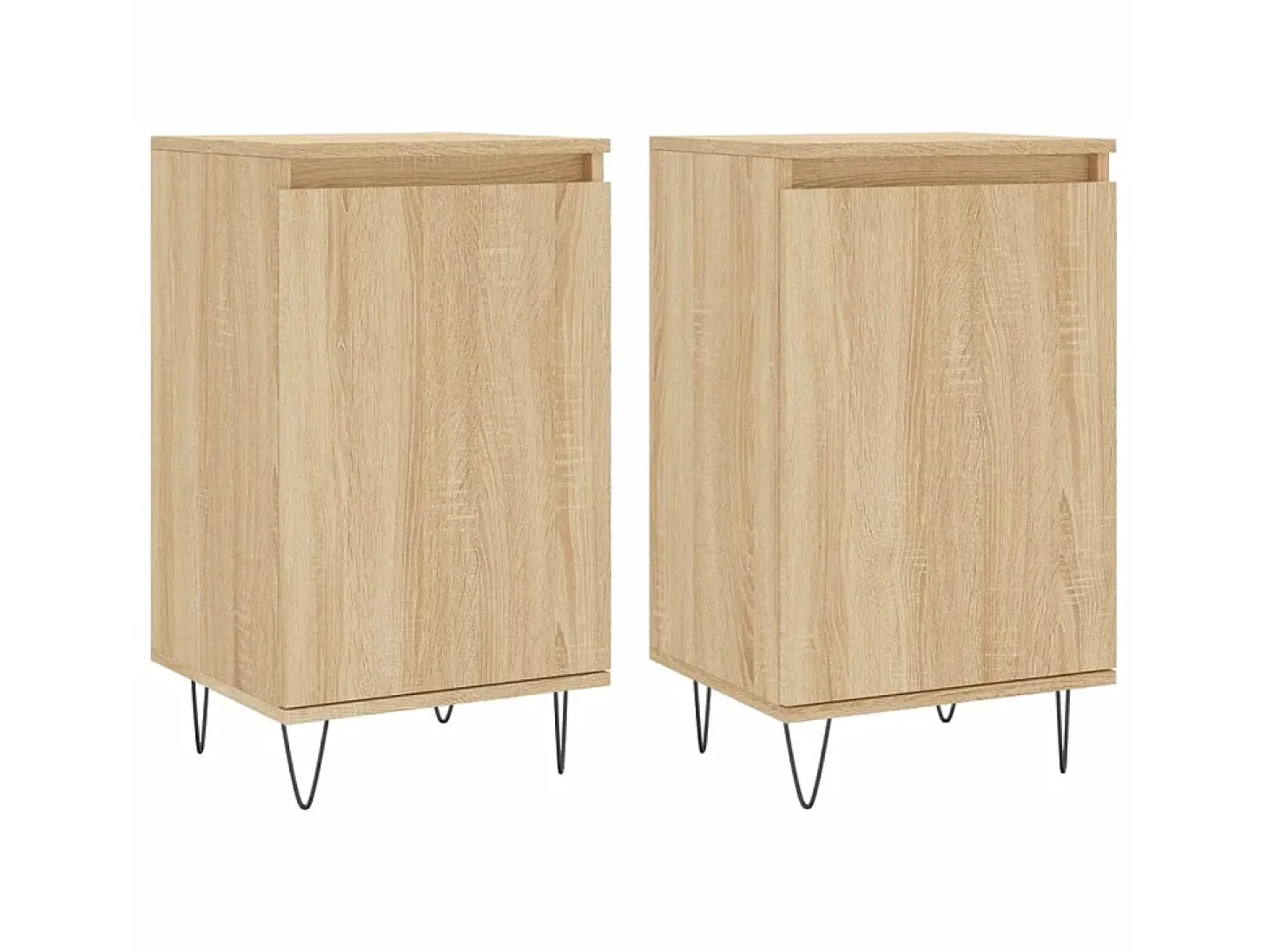 Aparadores 2 uds madera de ingeniería roble Sonoma 40x35x70 cm ES62871