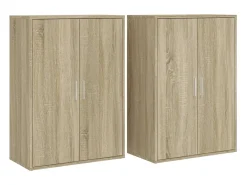Aparadores 2 uds madera de ingeniería roble Sonoma 60x31x84 cm