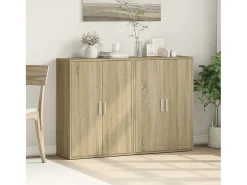 Aparadores 2 uds madera de ingeniería roble Sonoma 60x31x84 cm