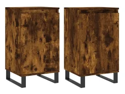 Aparadores 2 uds madera de ingeniería roble ahumado 40x35x70 cm ES84590