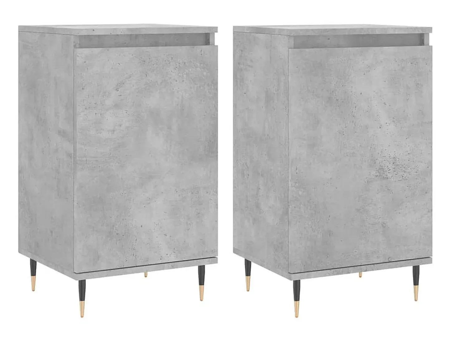 Aparadores 2 uds madera de ingeniería gris hormigón 40x35x70 cm ES69451