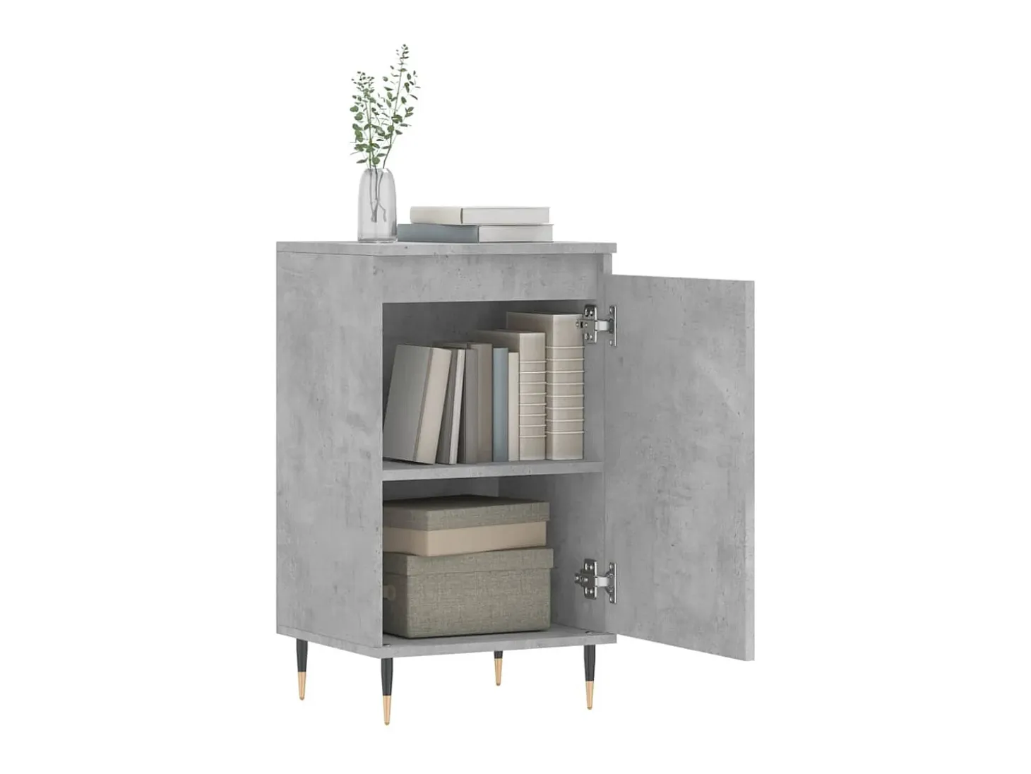 Aparadores 2 uds madera de ingeniería gris hormigón 40x35x70 cm ES69451