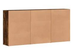 Aparadores 3 uds madera de ingeniería roble ahumado 60x31x84 cm
