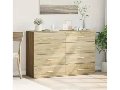 Aparadores 2 uds madera de ingeniería roble Sonoma 60x39x80 cm