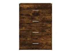 Aparadores 2 uds madera de ingeniería roble ahumado 60x31x84 cm