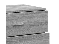 Aparadores 2 uds madera de ingeniería gris Sonoma 60x39x80 cm