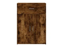 Aparadores 2 uds madera de ingeniería roble ahumado 60x30x84 cm ES650907