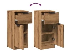 Aparadores 2 uds madera ingeniería roble artisian 30x30x70 cm