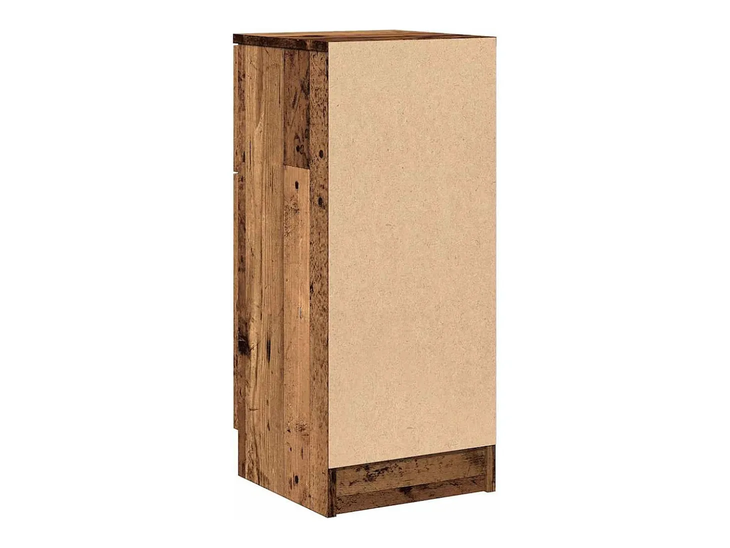 Aparadores 2 uds madera ingeniería madera envejecida 30x30x70cm