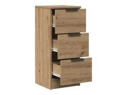 Aparadores 2 uds madera ingeniería roble artisian 30x30x70 cm