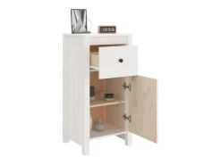 Aparadores 2 uds madera maciza de pino blanco 40x35x80 cm ES79093