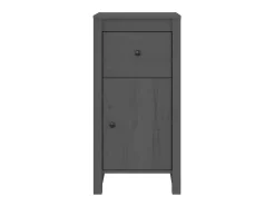 Aparadores 2 uds madera maciza de pino gris 40x35x80 cm ES91778