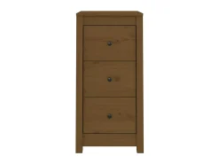 Aparadores 2 uds madera maciza de pino marrón miel 40x35x80 cm ES12407