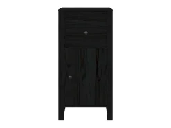 Aparadores 2 uds madera maciza de pino negro 40x35x80 cm ES98852
