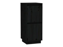 Aparadores 2 uds Negro 31,5x34x75 cm Madera maciza de pino