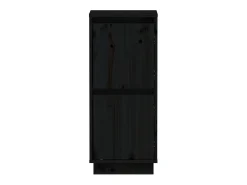 Aparadores 2 uds Negro 31,5x34x75 cm Madera maciza de pino