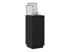 Aparadores 2 uds Negro 31,5x34x75 cm Madera maciza de pino