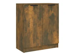 Aparadores 2 uds Roble ahumado 60x30x70 cm Madera de ingeniería