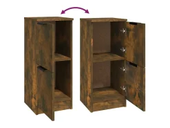 Aparadores 2 uds Roble ahumado 30x30x70 cm Madera de ingeniería