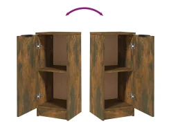 Aparadores 2 uds Roble ahumado 30x30x70 cm Madera de ingeniería
